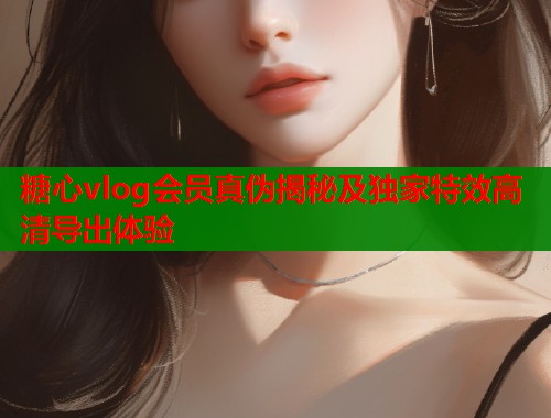 糖心vlog会员真伪揭秘及独家特效高清导出体验